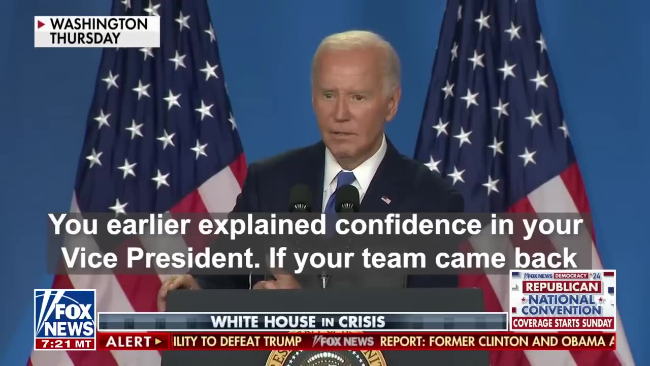 Video of top Biden aides at press conference goes viral