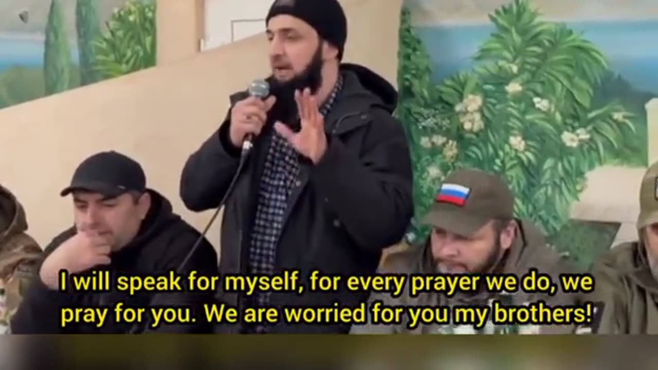 Dagestani preacher Shamil Zurpukanov in melitopol during a humanitarian mission
