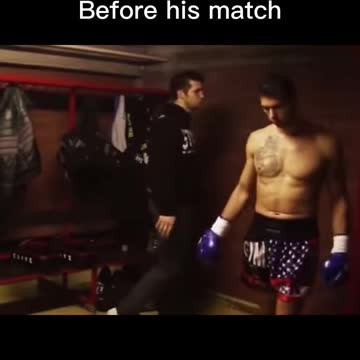 Tristen motivating Andrew before his match