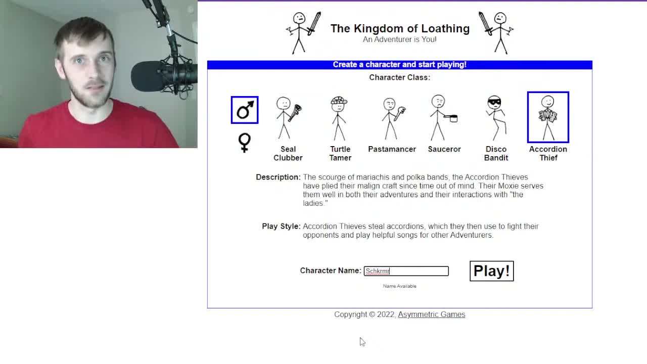 KINGDOM OF LOATHING but just a little :p (tee hee, he got a little p mouth)