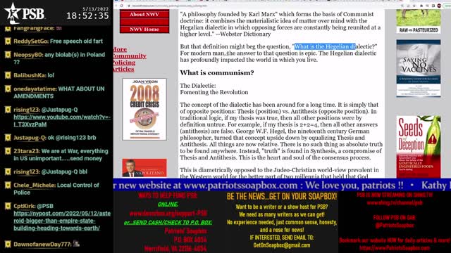 2022-05-13 17:00 EDT - Freedom Rings: with Pamphlet Anon