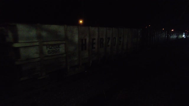 CSX 3217 And 430 Pulling A Ballast Train At Night In Stanley NC 2-23-22