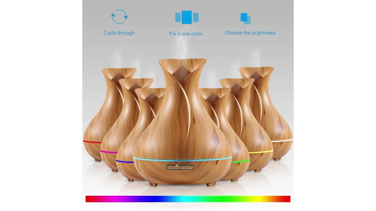 Relax & Refresh: Essential Oil Diffuser 500ML - 21% OFF!