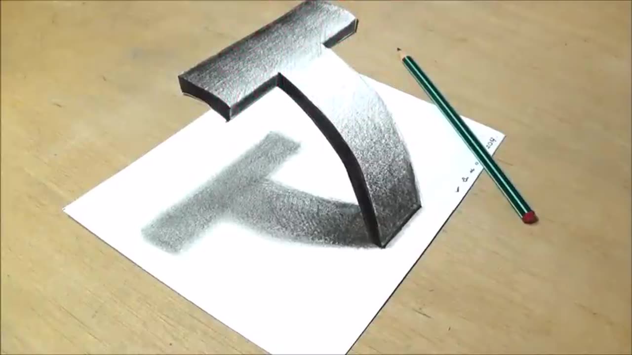 How To Draw A 3d Letter T - Easy Trick Art