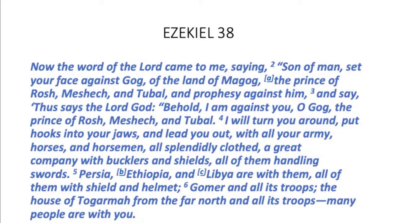 Ezekiel 38 - Today's war scenario?