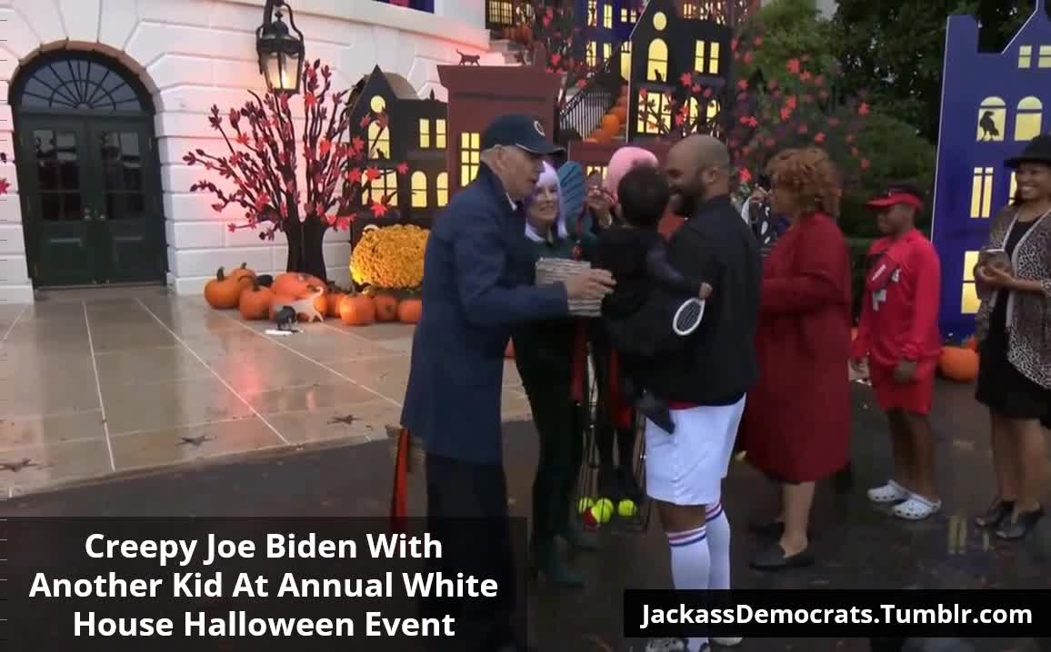 Creepy Joe Biden With Another Kid At Annual Halloween Event