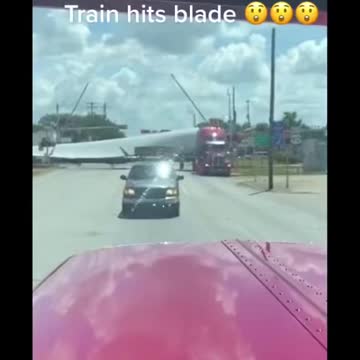 WINDMILL PROP AND TRUCK HIT BY TRAIN!