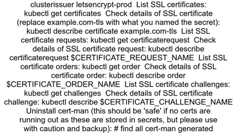 Delete SSL certificate in Kubernetes