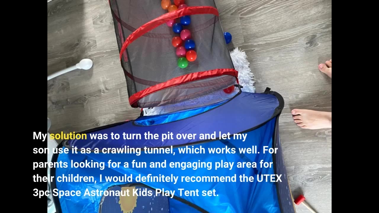 Skim Reviews: UTEX 3pc Space Astronaut Kids Play Tent, Pop Up Play Tents with Tunnels for Kids,...