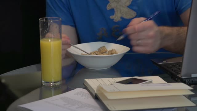 eating | breakfast | cereal | medium | close | shot | hornseywood | hd