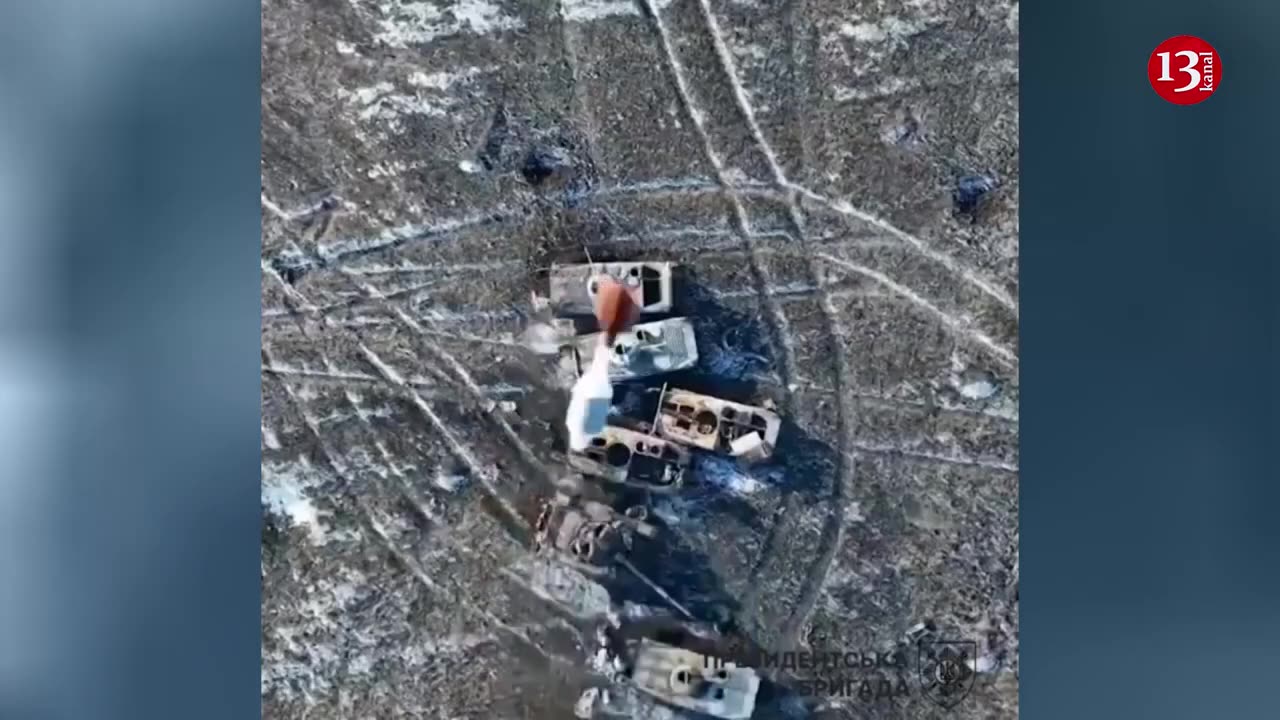 Drones and artillery bring an end to Russian convoy of equipment that opened fire and attacked