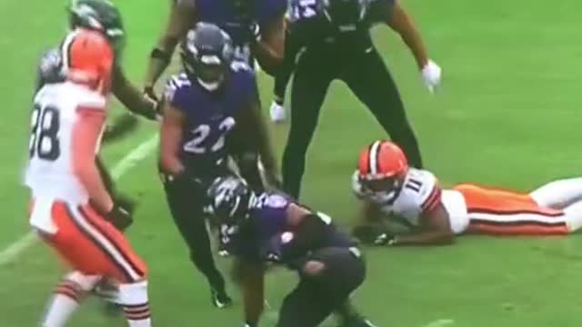 Final play of the game for the Cleveland Browns