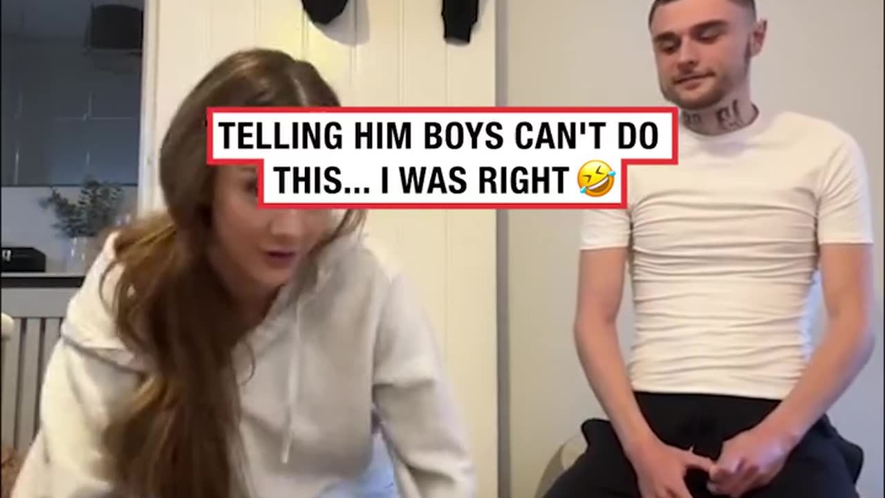 Lad Hilariously Fails Couple Challenge