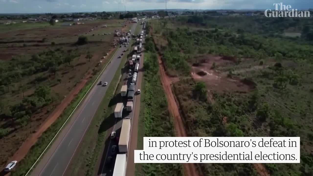 Brazil: Bolsonaro supporters block roads in protest against election defeat