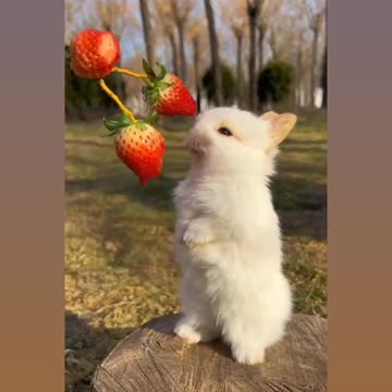 Quick rabbit funny way of eating.