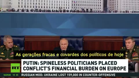 Ucrânia sofrendo pesadas perdas – Putin