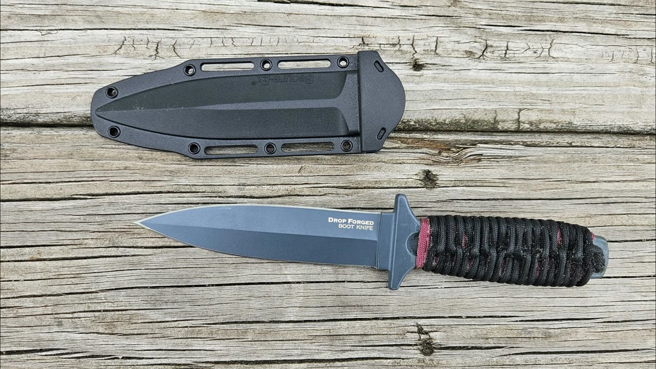 Paracord Wrapping Cold Steel Drop Forged Boot Knife For Customer