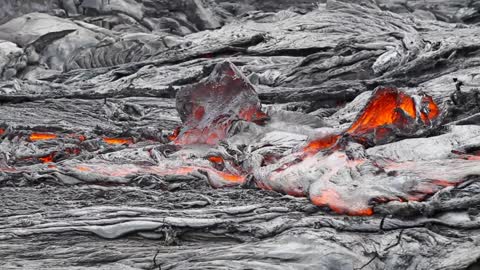 Rivers of molten lava