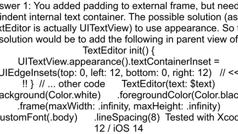 Add horizontal padding to TextEditor but prevent it from shifting scrollbar inside as a result