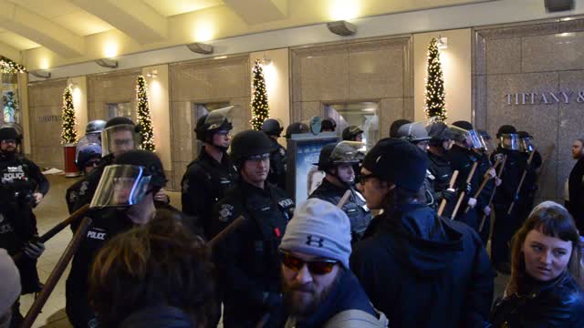 Riot Police in Seattle on Black Friday