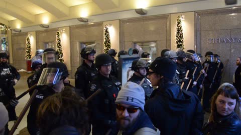 Riot Police in Seattle on Black Friday