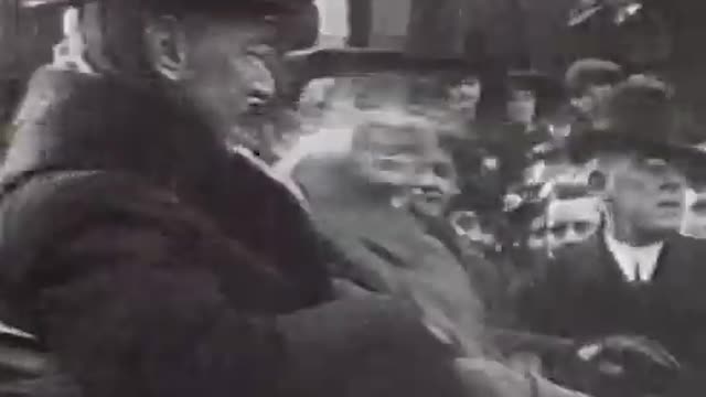 The campaign of USA President Woodrow Wilson on old film