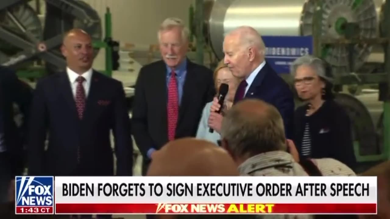 Biden FORGETS To Sign Executive Order After Speech