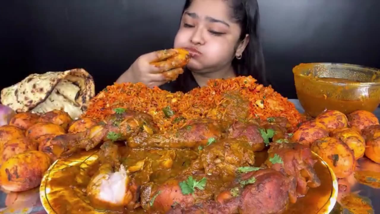 pulao chiken & egg eating,