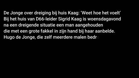 11. Max vd Berg FvD gestuurd Hugo de Jonge over Max bij Sigrid Kaag en de rol van FvD