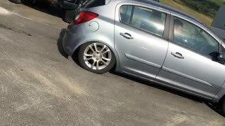 Driver Makes Corsa Bunny Hop