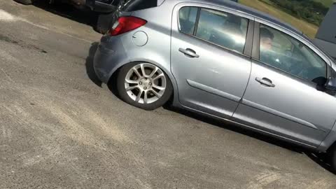 Driver Makes Corsa Bunny Hop