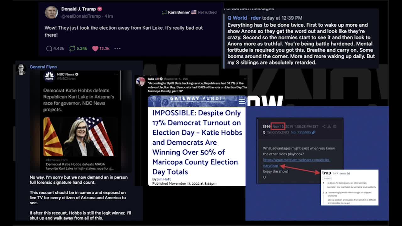 11.15.22 Anticipating TRUMP announcement! AZ STEAL for WORLD to SEE! FTX. DO not be DISCOURAGED! PRA