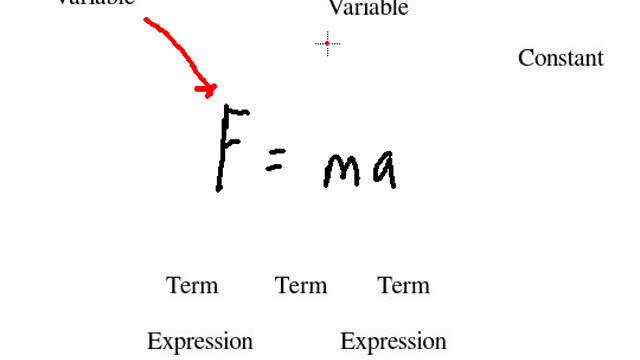 Labelling equations; F=ma