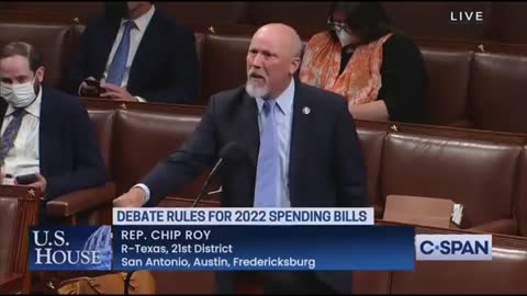 Rep. Chip Roy goes Ballistic on Nancy Pelosi Mask Mandate