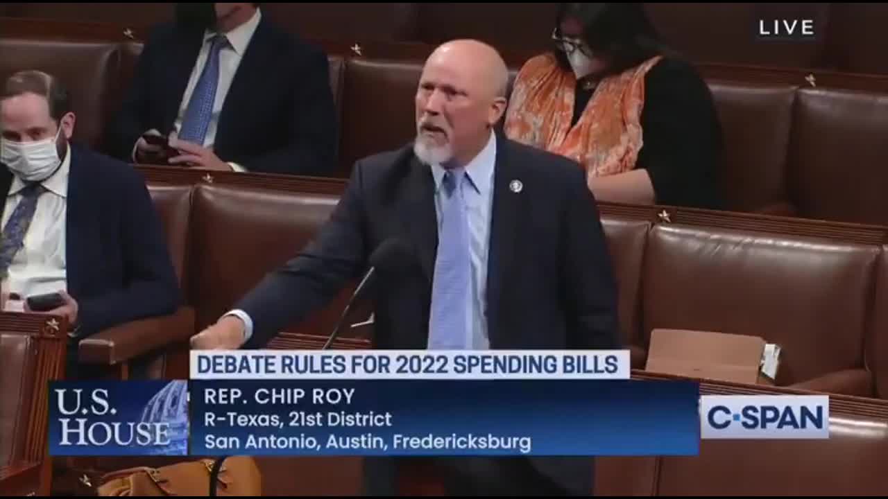 Rep. Chip Roy goes Ballistic on Nancy Pelosi Mask Mandate