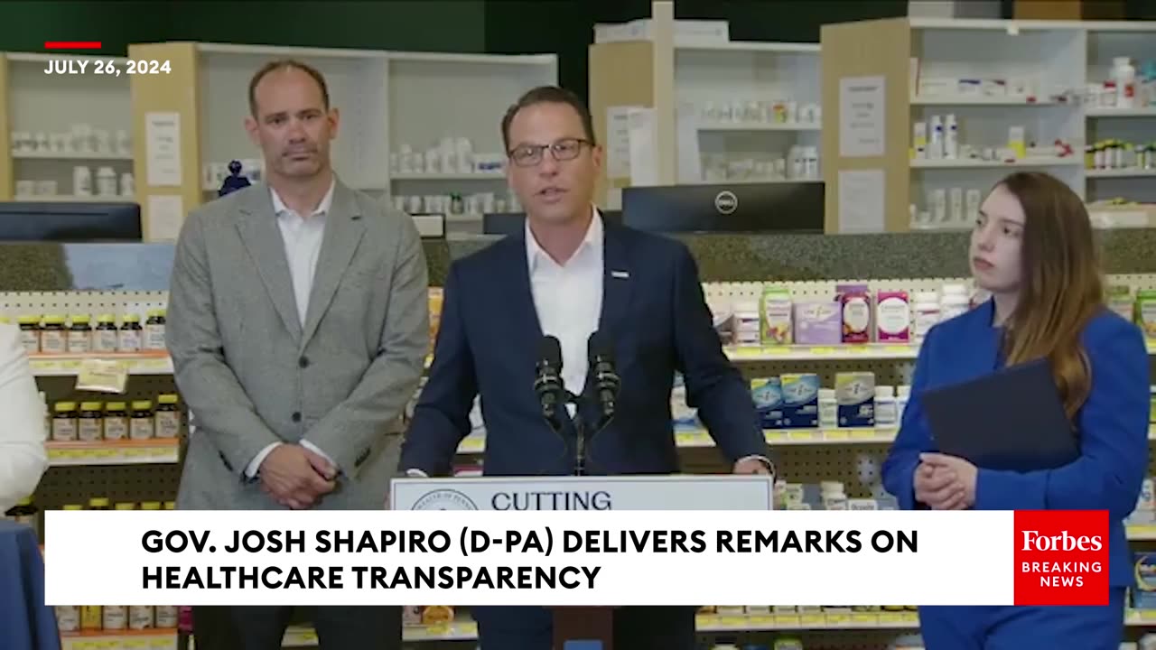 Gov. Josh Shapiro Delivers Remarks On Healthcare Transparency Legislation In Pennsylvania