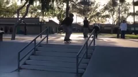 This Poor Guy Landed In A Split After Failing A 50-50 Grind