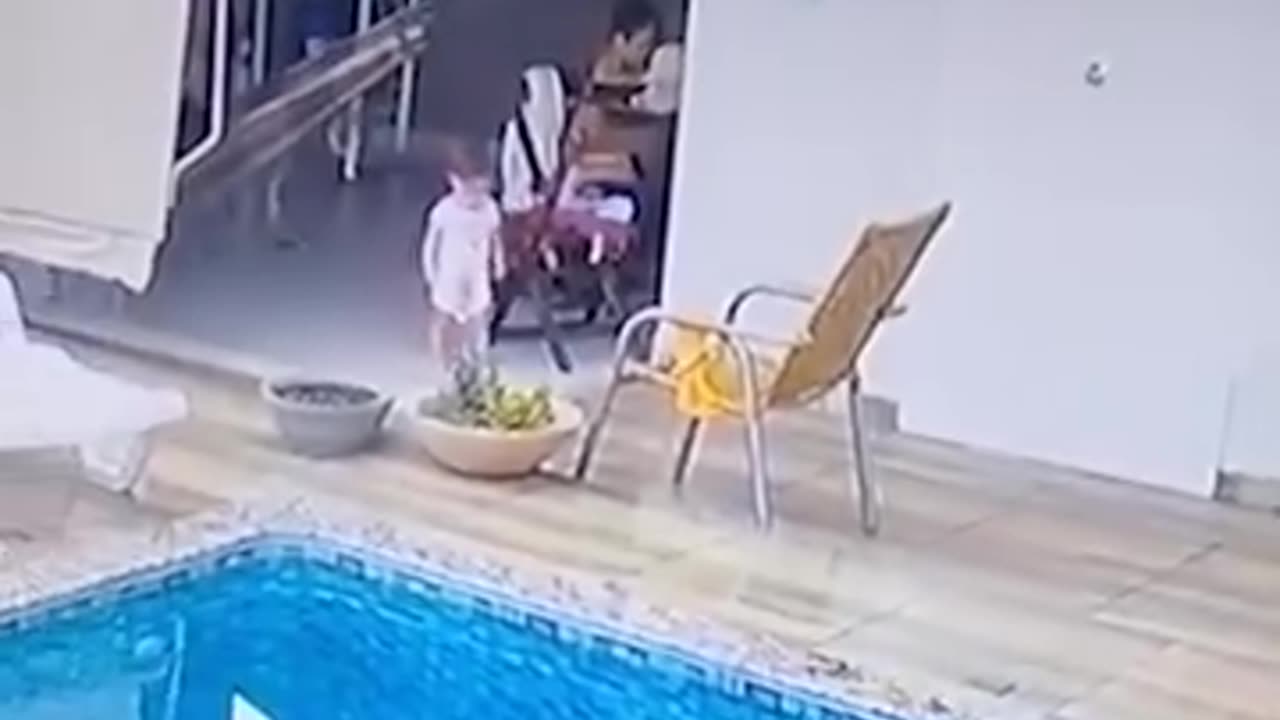 Can Dad Save the Baby in the Pool-