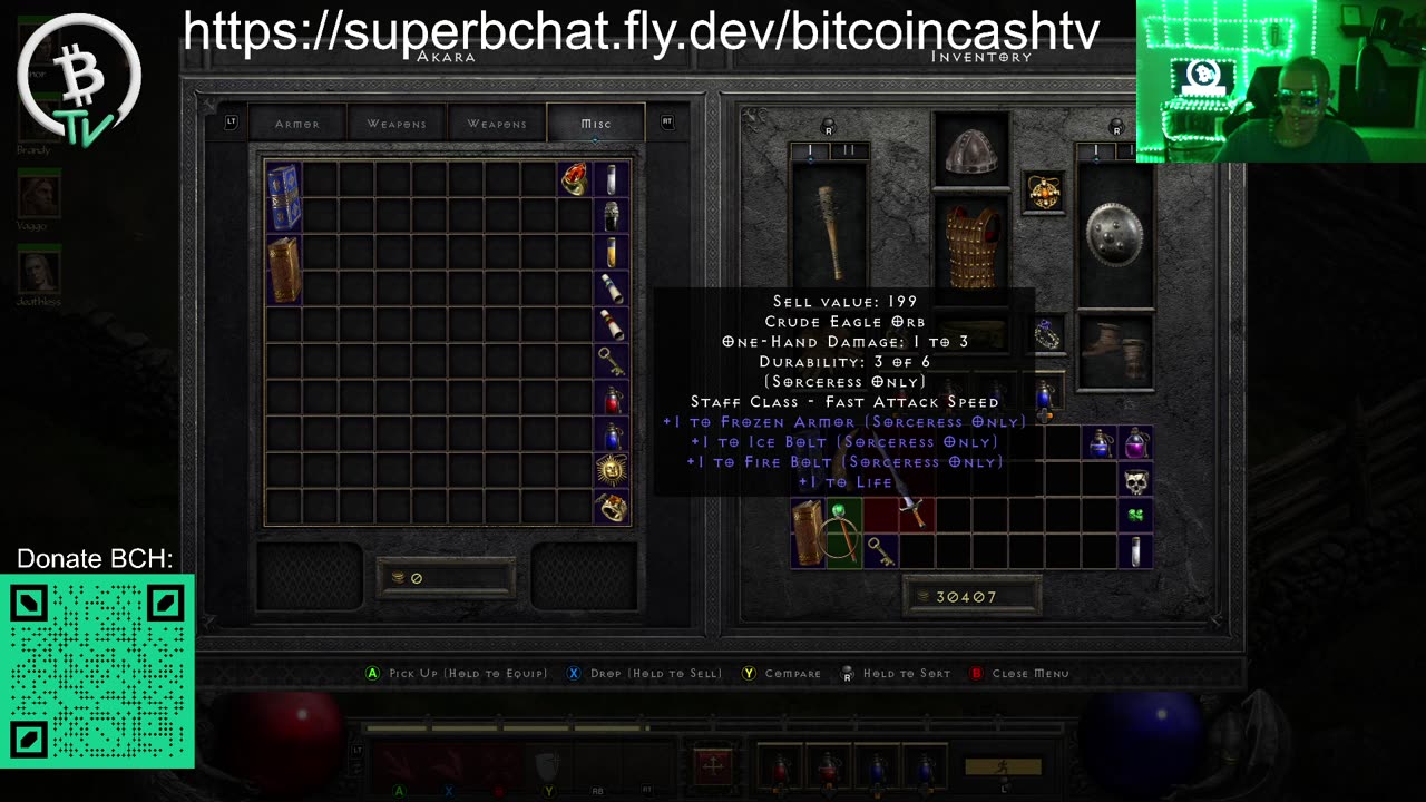 Join on kick.com/bitcoincashtv for chat & prizes! Diablo 2 and more!