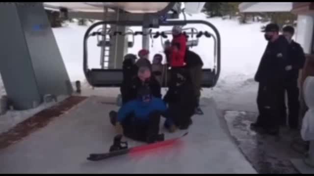 Man arrested at a ski resort in Canada for not wearing a mask, medically exempt.