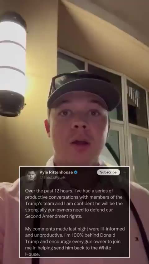 🚨 Kyle Rittenhouse Shifts Support: Now 100% Behind Trump for 2024 🚨🔫