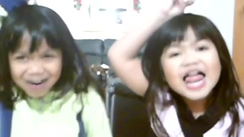 MY DAUGHTERS MAKING FACES AND HAVING FUN in 2009