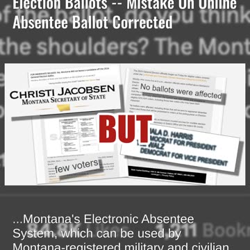 Fact Check: Montana Did NOT Leave Kamala Harris Off 2024 Ballots -- Online Absentee Ballot Mistake