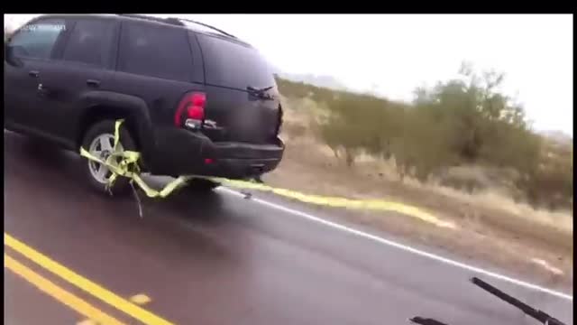 Police Grappler Stops a Car