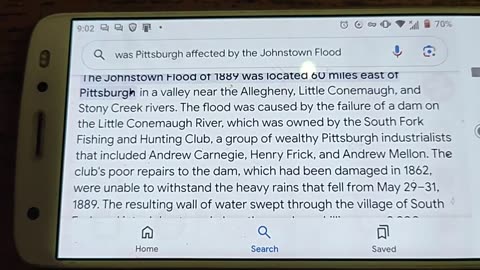 Google versus the Johnstown Flood - Google struggles with history edition