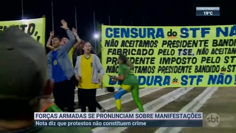 Forças Armadas condenam excessos em manifestações | SBT Brasil (11/11/22)