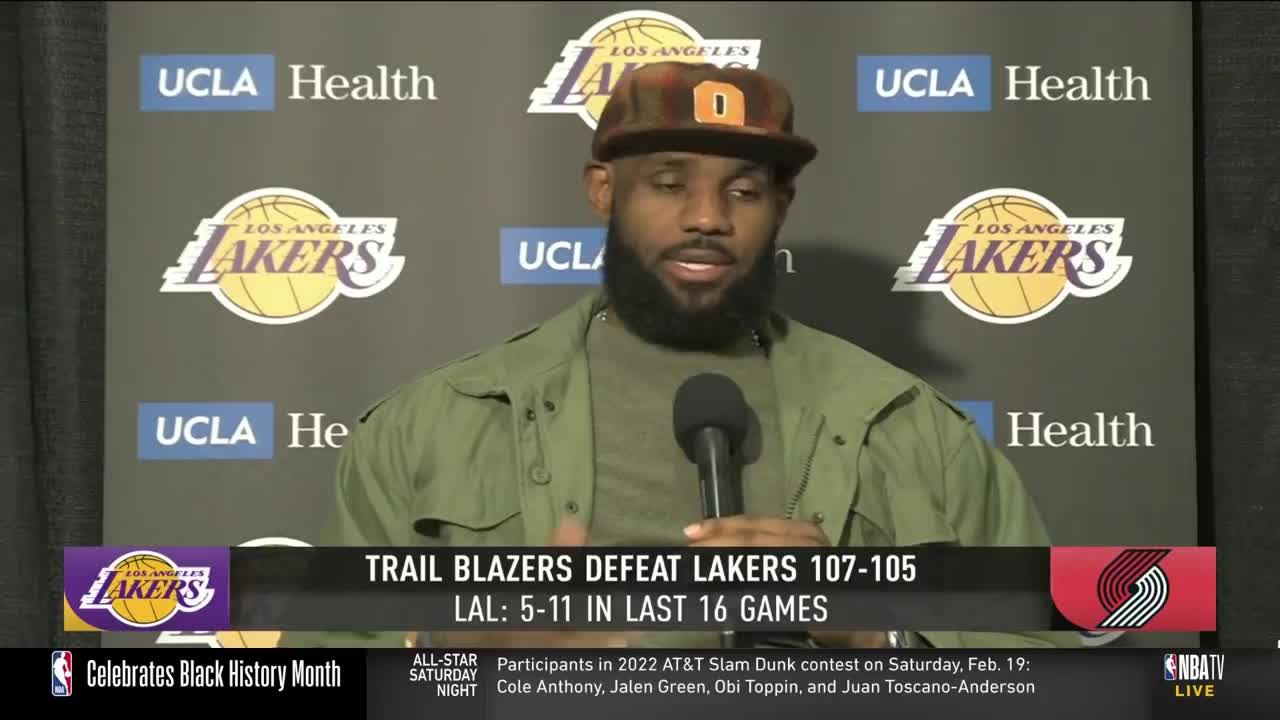LeBron James Talks Loss Over Blazers, Postgame Interview