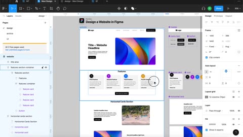 WEB DESIGN IN FIGMA ep.10 Global Navigation Prototyping – Free UX UI Course