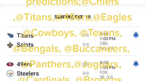 NFL WEEK 1 Early predictions