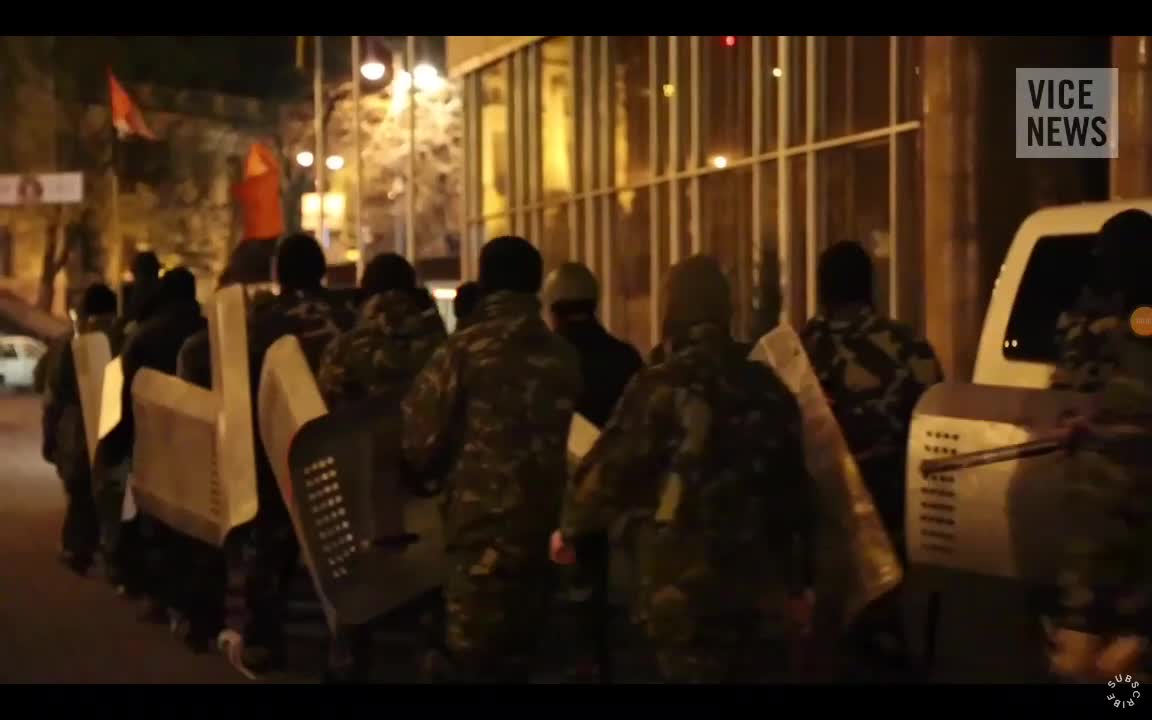 The Right Sector insurgent batailon in Kiev